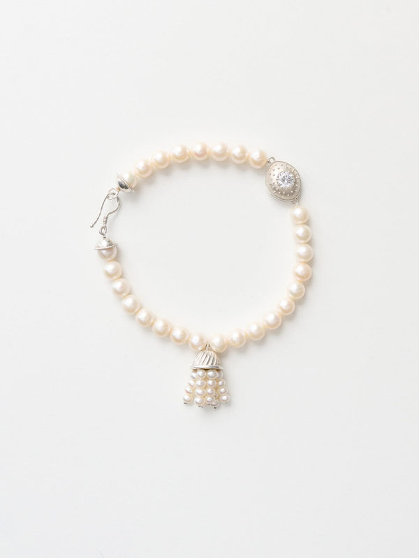 nackiyé Odalisque Pearl Anklet White