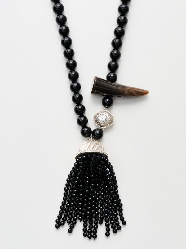 Nackiyé Petite Kiraz Onyx Necklace Black