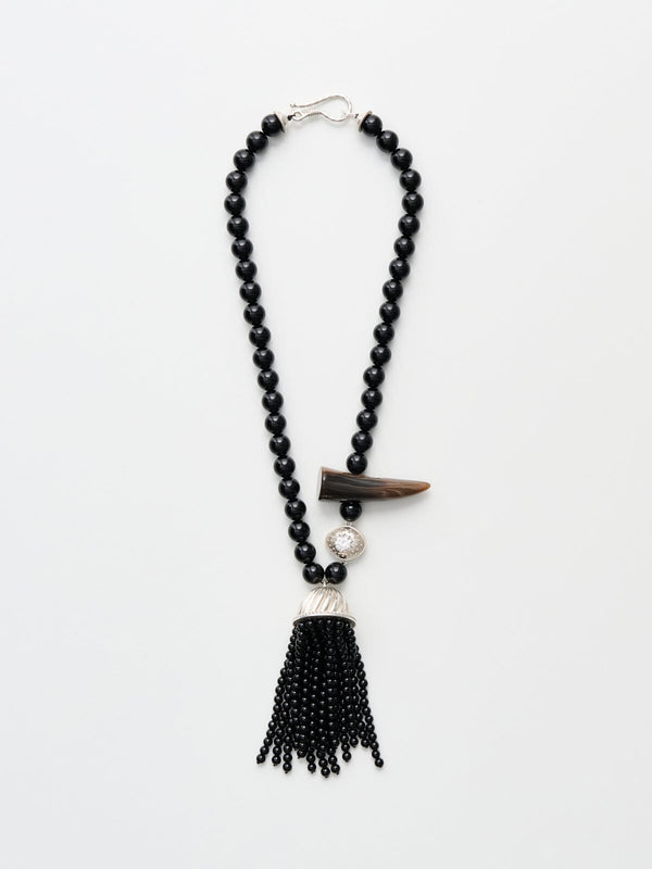 nackiyé Petite Kiraz Onyx Necklace Black