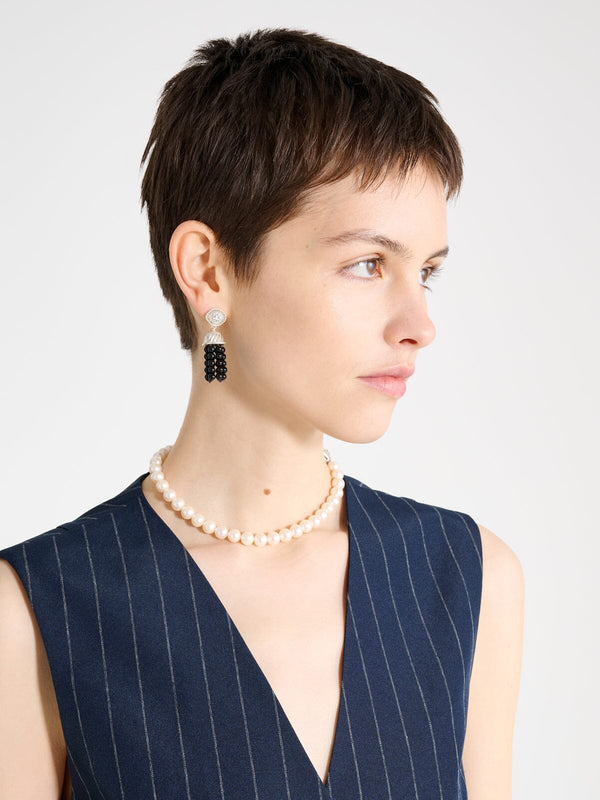 Nackiyé Petite Nackiyé Onyx Earring White