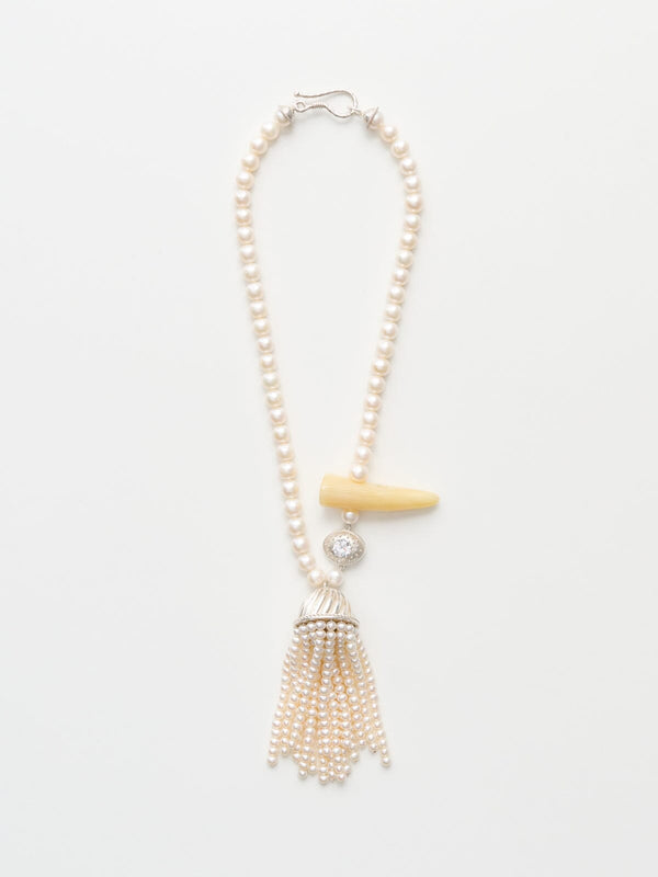 nackiyé Petite Rengin Pearl Necklace White