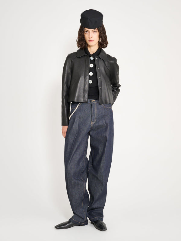 nackiyé Pixie Leather Jacket Noir