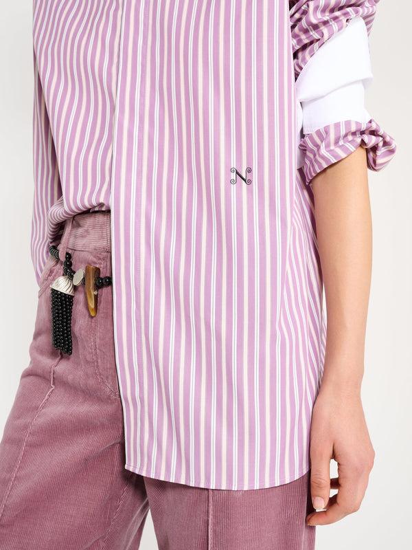 Nackiyé Saville Shirt Lilac Stripe