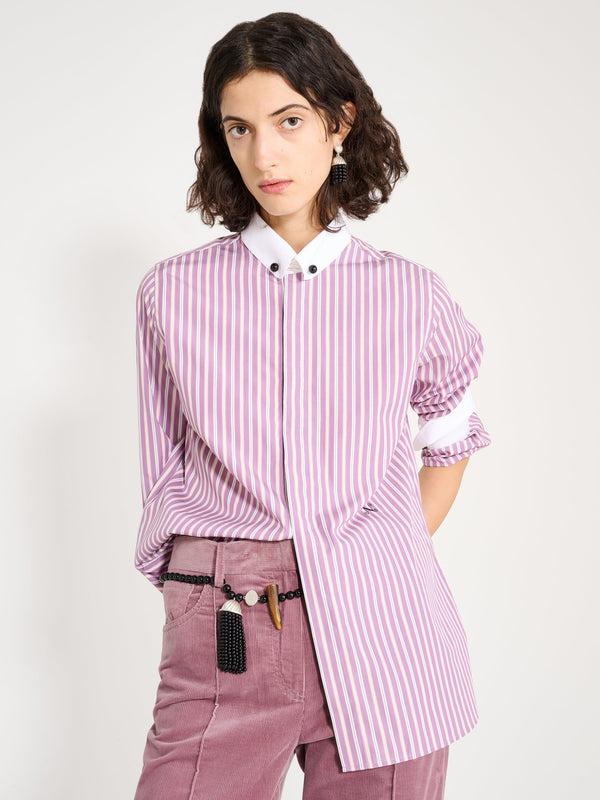 Nackiyé Saville Shirt Lilac Stripe