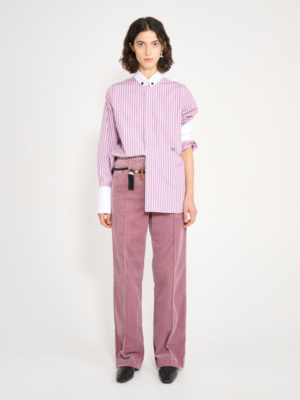 nackiyé Saville Shirt Lilac Stripe