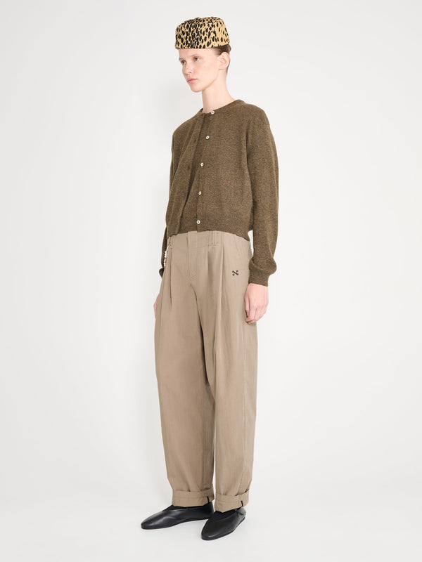 Nackiyé Sea Shell Cashmere Cardigan Chestnut