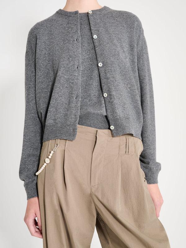 Nackiyé Sea Shell Cashmere Cardigan Gris