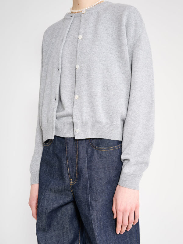 Nackiyé Sea Shell Cashmere Cardigan Gris
