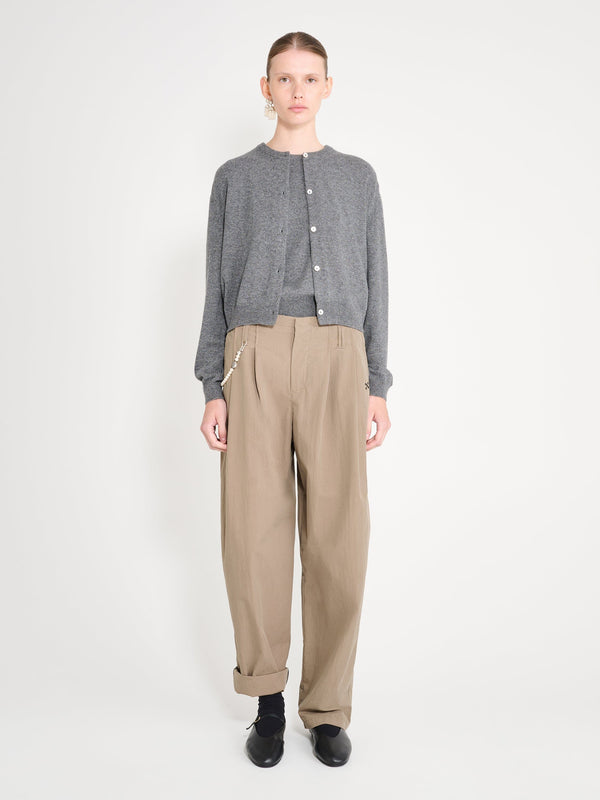 nackiyé Sea Shell Cashmere Cardigan Gris