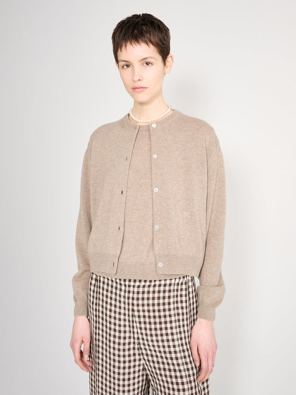 Nackiyé Sea Shell Cashmere Cardigan Latte