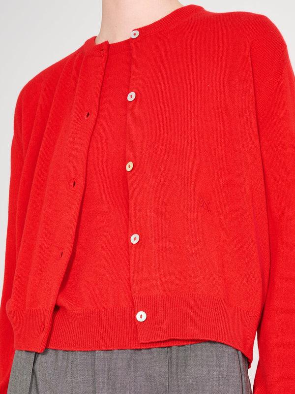 Nackiyé Sea Shell Cashmere Cardigan Rouge