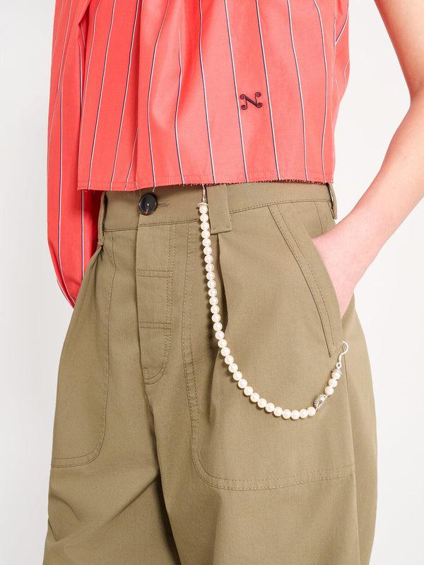 Nackiyé Serif Pearl Pocket Chain White