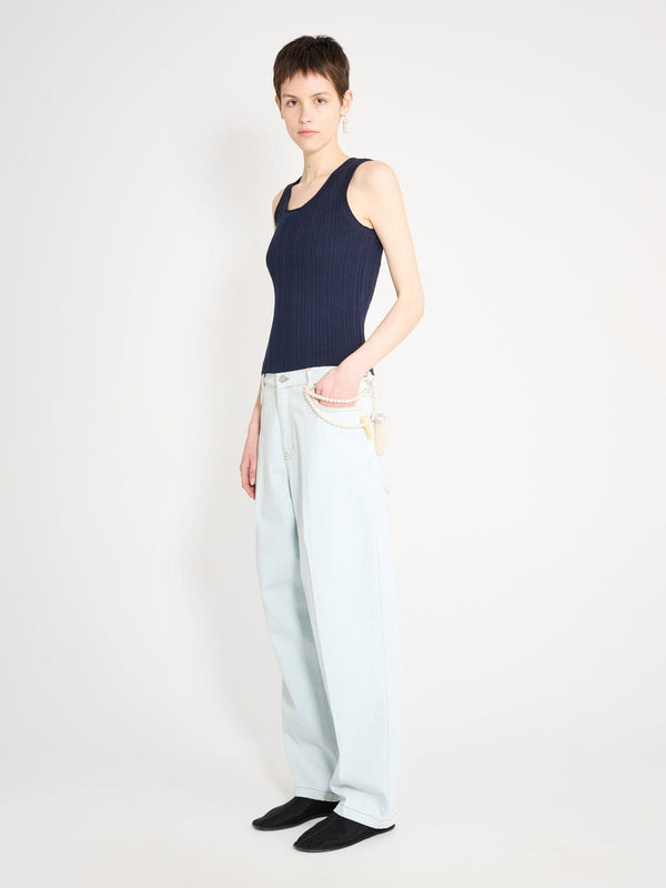 Nackiyé Skintight Knit Tank Marine