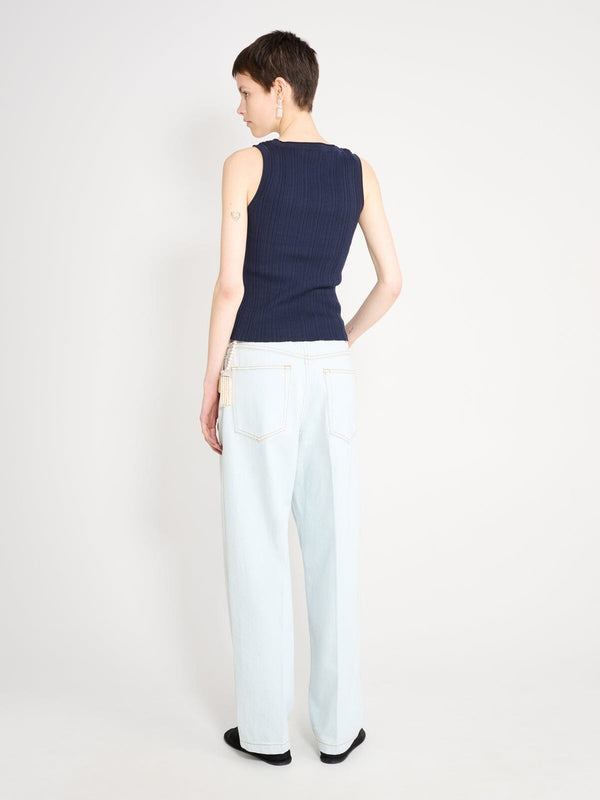 Nackiyé Skintight Knit Tank Marine