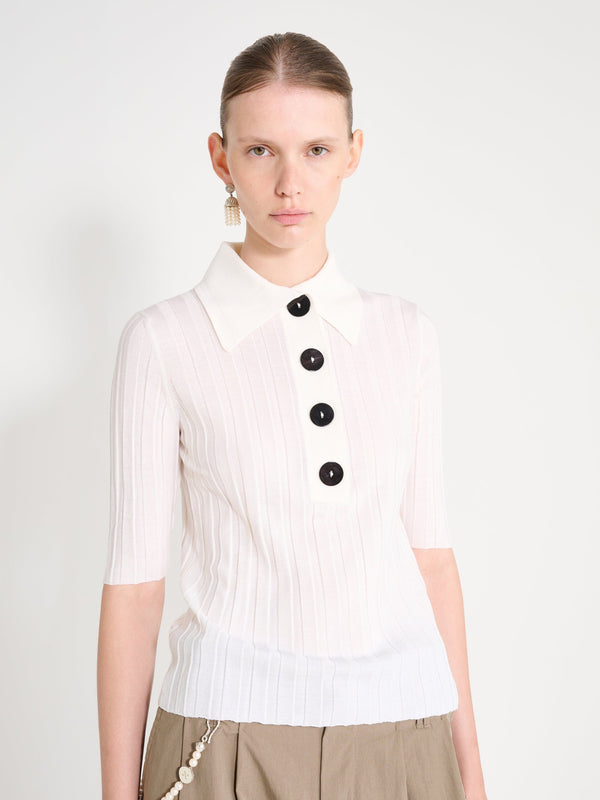 Nackiyé Sugarman Knit Polo Kaimak