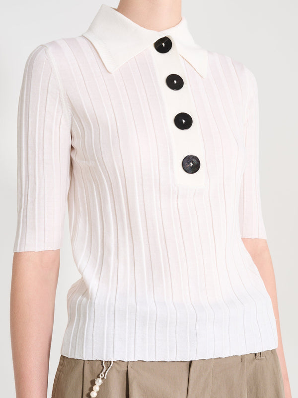 Nackiyé Sugarman Knit Polo Kaimak