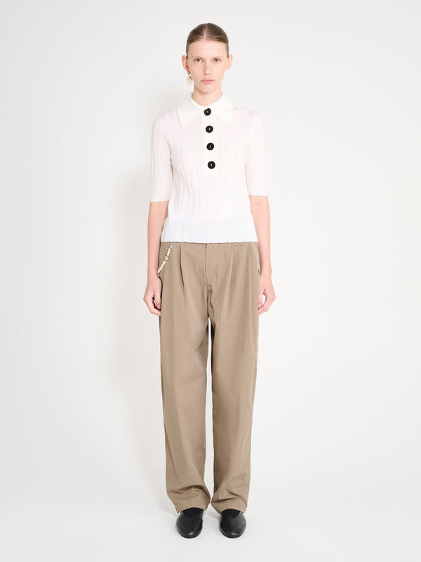 nackiyé Sugarman Knit Polo Kaimak