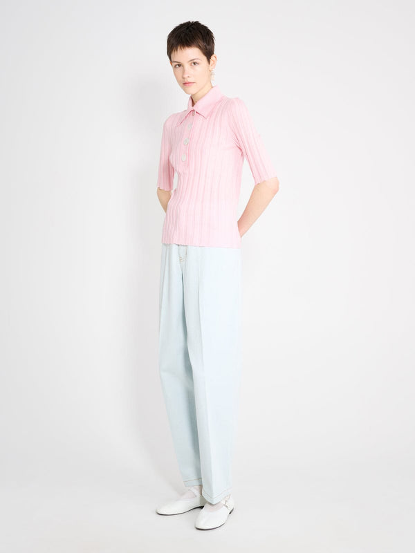 Nackiyé Sugarman Knit Polo Rose