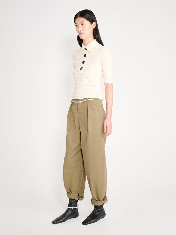 Nackiyé Sugarman Knit Top Ecru