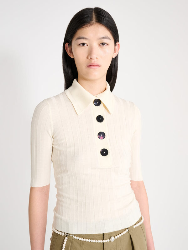 Nackiyé Sugarman Knit Top Ecru