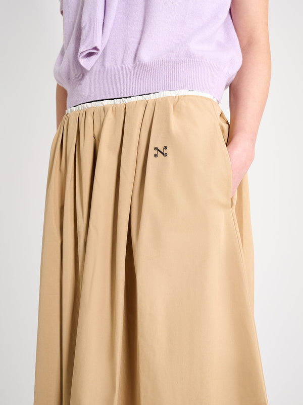 Nackiyé Summer Wine Skirt Caramel