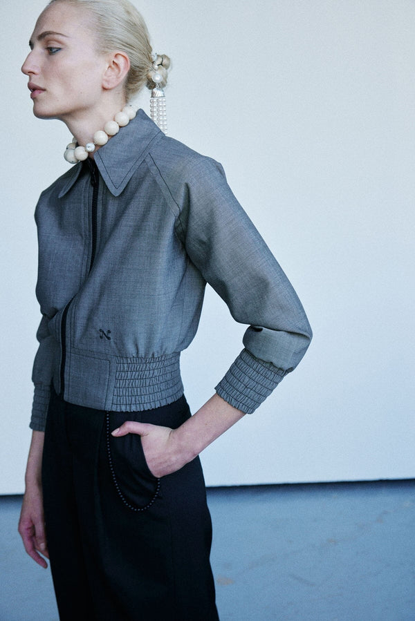 Nackiyé Taxi Bomber Jacket Fog