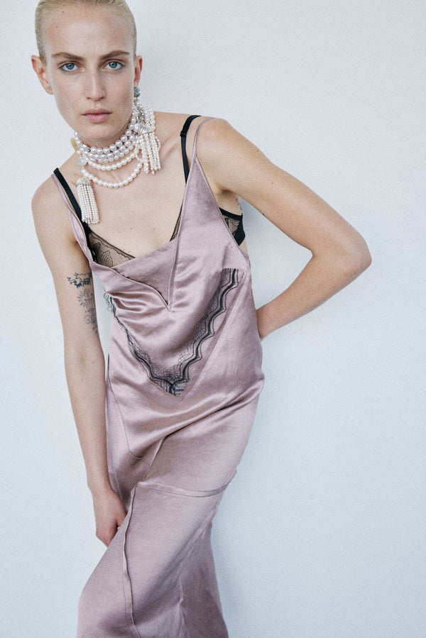 Nackiyé Tender Slip Dress Moody Rose
