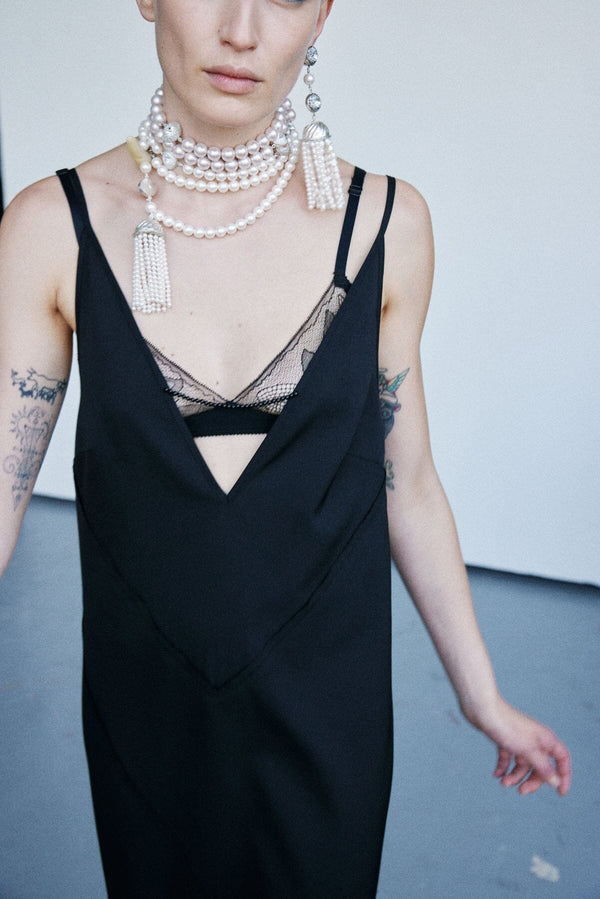 Nackiyé Tender Slip Dress Noir