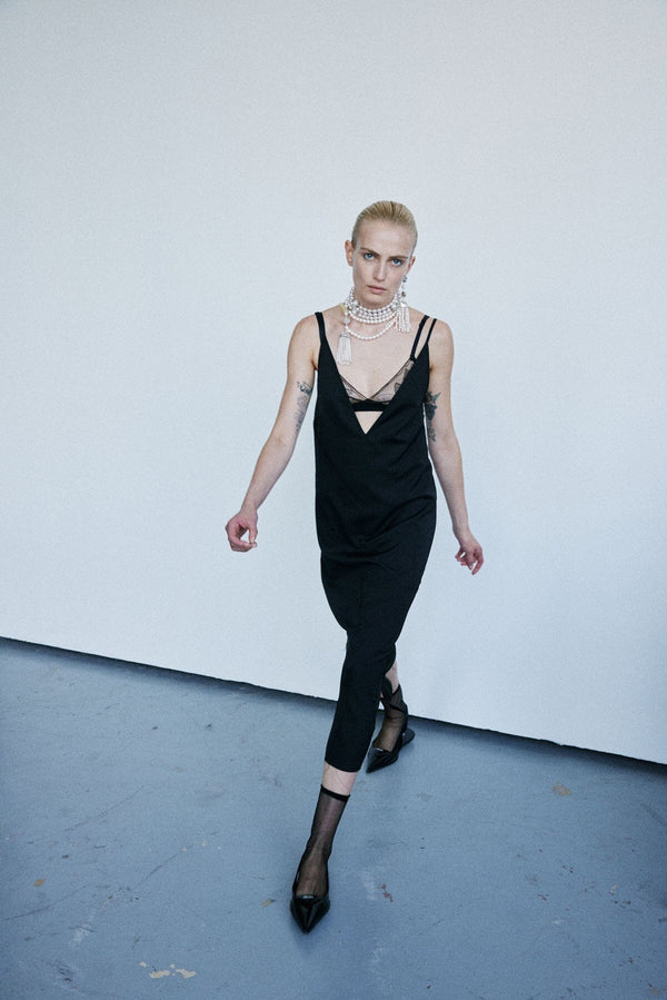Nackiyé Tender Slip Dress Noir
