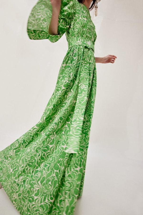 nackiyé Trick of Mind Dress Emerald Buds