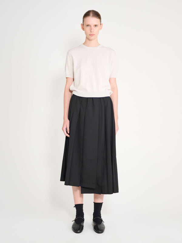 nackiyé Pearl Cashmere Short Sleeved Crewneck Kaimak