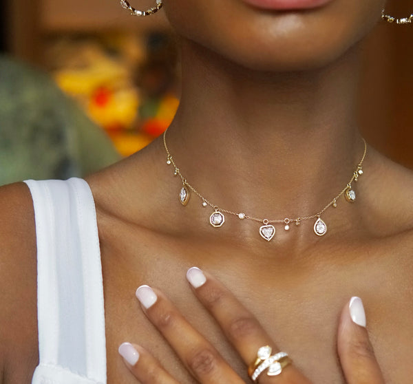Nadine Aysoy Catena Illusion Diamond Charm Necklace