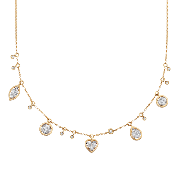 nadine aysoy Catena Illusion Diamond Charm Necklace