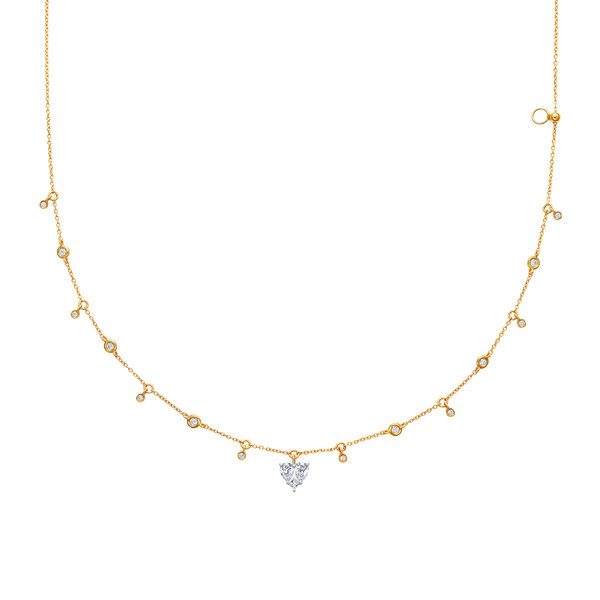nadine aysoy Catena Illusion Diamond Heart Charm Necklace
