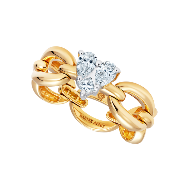 nadine aysoy Catena Petite Diamond Illusion Heart Ring