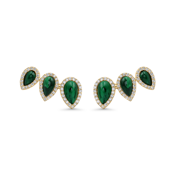 nadine aysoy Eclipse Malachite Pear Shaped Climbers