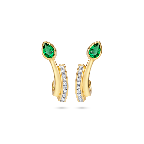 nadine aysoy Le Cercle Emerald Serpent Ear climbers