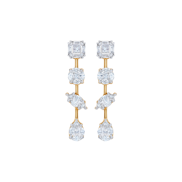 nadine aysoy Le Cercle Floating Illusion Diamond Drop Earrings