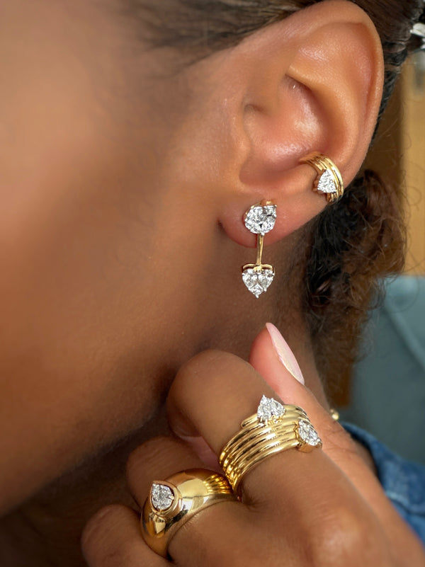Nadine Aysoy Le Cercle Illusion Pear And Heart Shaped Ring