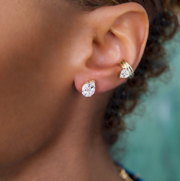 Nadine Aysoy Le Cercle Illusion Pear Shaped Ear Cuff