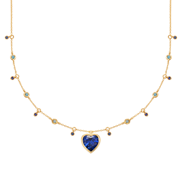 nadine aysoy Le Cercle Infinity Blue Sapphire Necklace