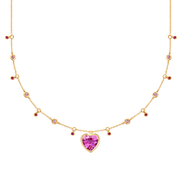 nadine aysoy Le Cercle Infinity Pink Sapphire Necklace