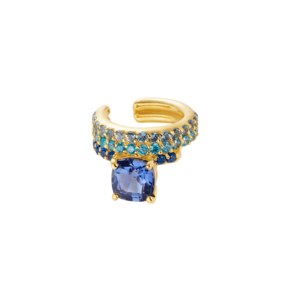 nadine aysoy Le Cercle Ombre Blue Sapphire Ear Cuff