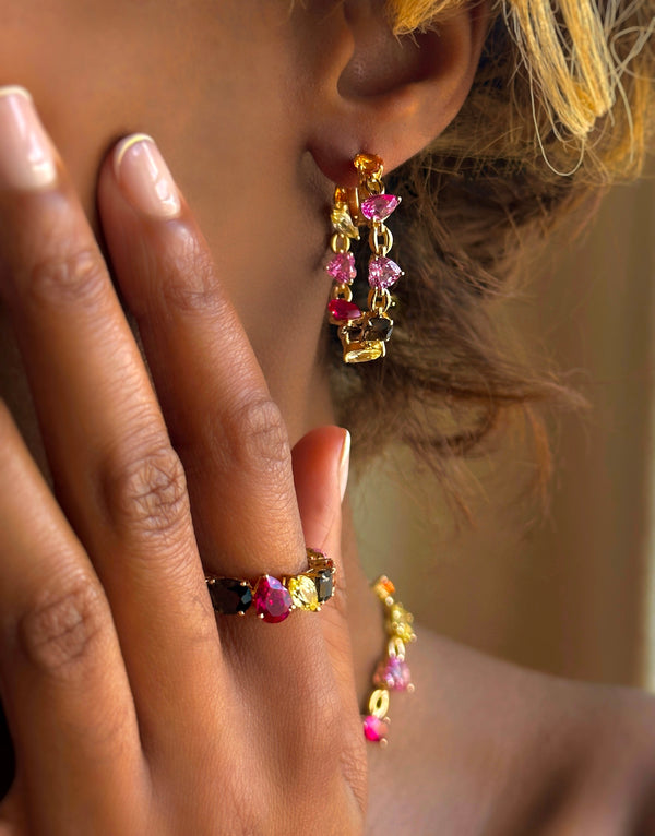 Nadine Aysoy Catena Autumn Hoop Earrings