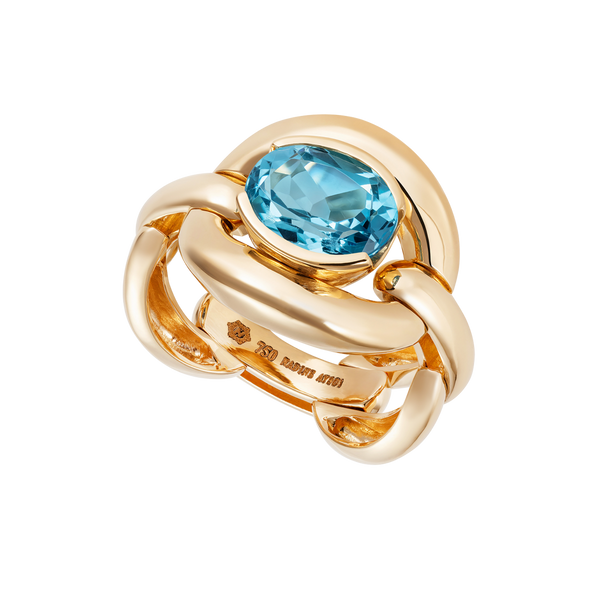 nadine aysoy Catena Blue Topaz Ring