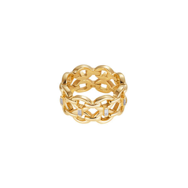 Nadine Aysoy Catena Double Diamond Baguette Ring