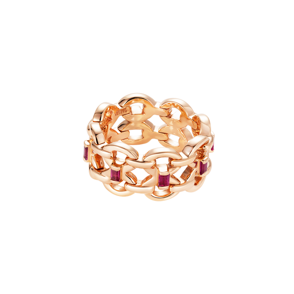 Nadine Aysoy Catena Double Ruby Baguette Ring