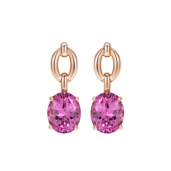 nadine aysoy Catena Drop Pink Topaz Earrings