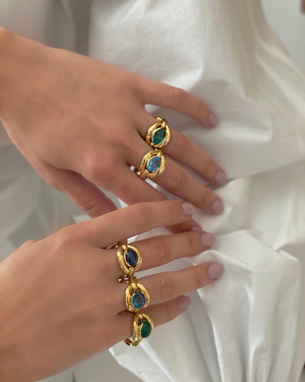 Nadine Aysoy Catena Emerald Cabochon Ring