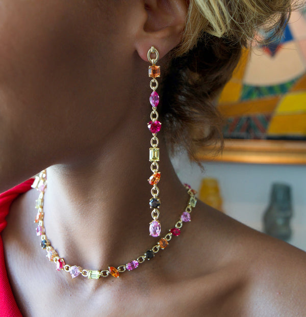 Nadine Aysoy Catena Extra Long Autumn Earrings